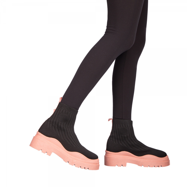 Γυναικεία αθλητικά παπούτσια Triza μαύρα με ροζ - Kalapod.gr